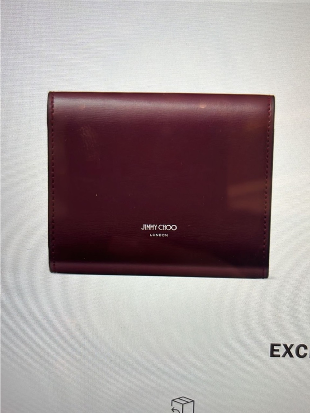 Jimmy Choo Men's Card Holder Wallet in Burgundy